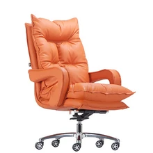 Утолщенное Двухслойное офисное кресло для босса, задрапированное вращающееся домашнее кресло для компьютера, простой стиль, полиуретановое кресло для отдыха, вращающееся кресло