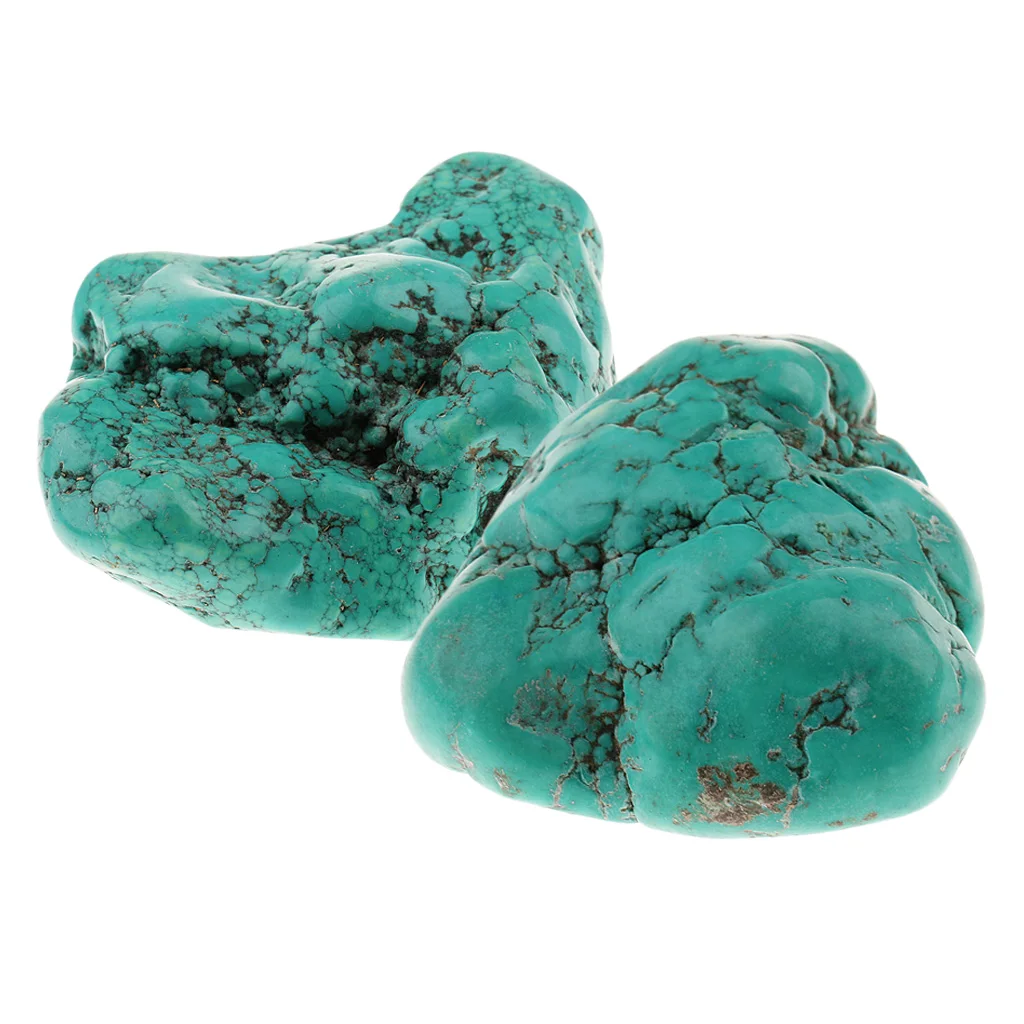 Natural Turquoise Gem Quartz Feng Shui Heal Crystal Terminate Home Decor Ornament for Jewelry Making
