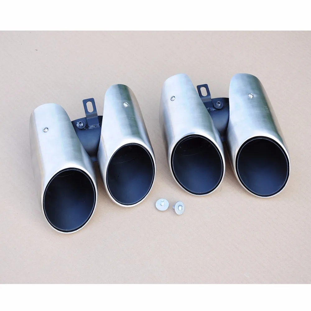Wotefusi Stainless Steel Exhaust Pipe Muffler Tip Set For Porsche Panamera 2014 2015 2016 [QP989]