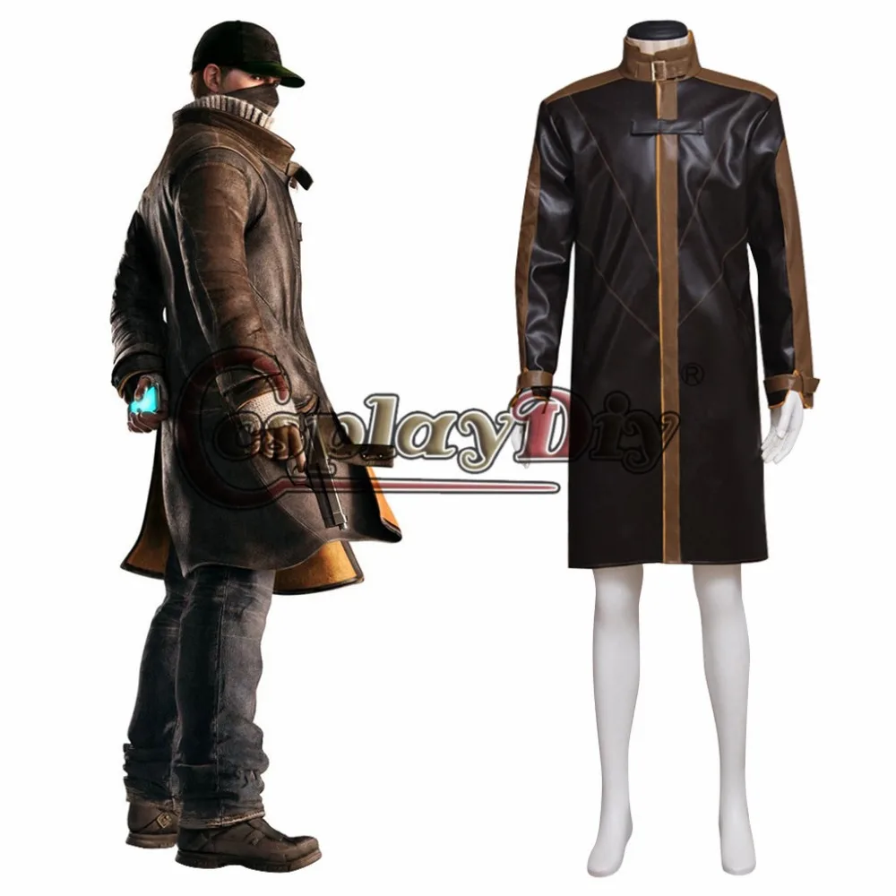 Косплей diy игра Часы Собаки Aiden Pearce ветровка куртка+ шляпа для взрослых мужчин Хэллоуин Карнавал косплей одежда на заказ J10