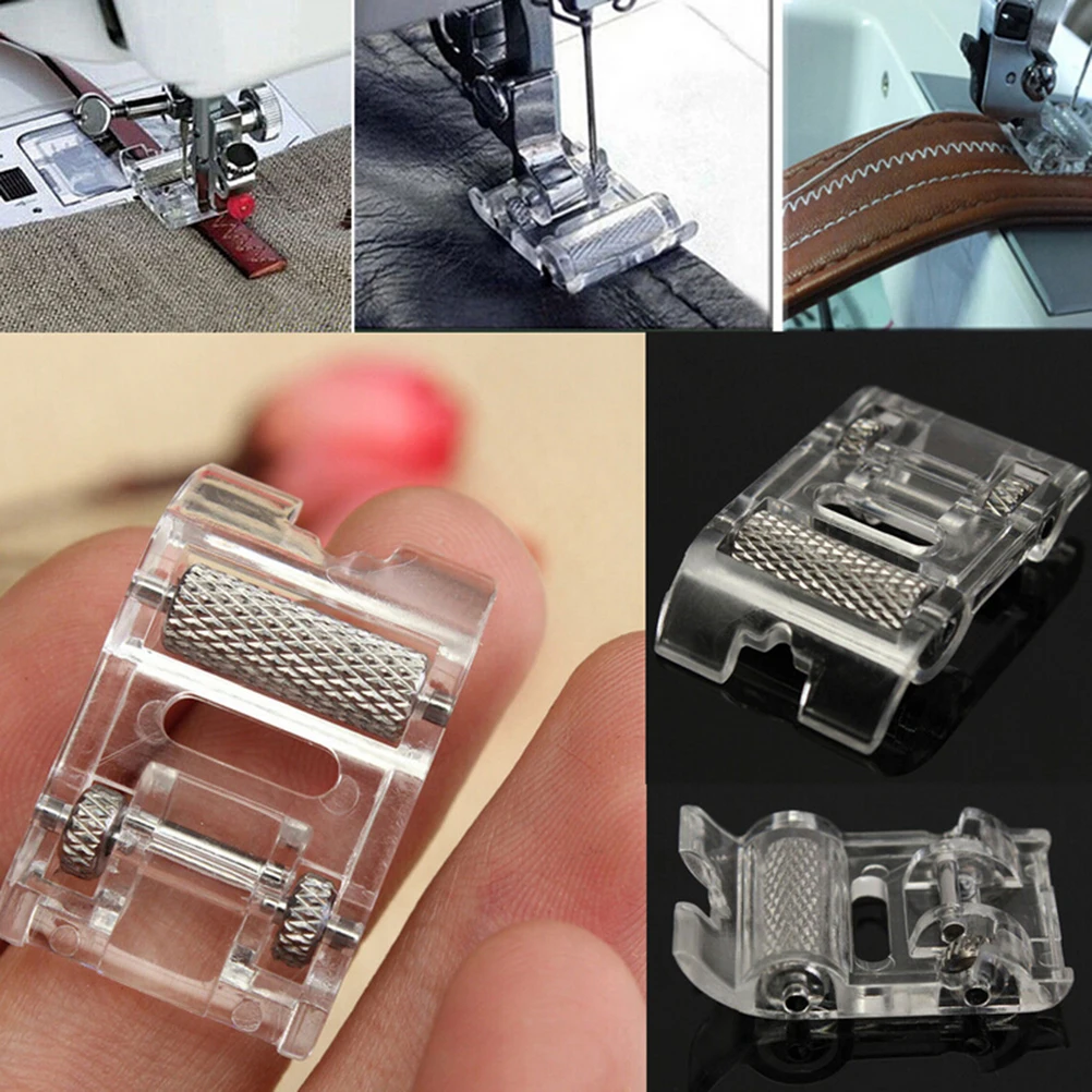 

New 1Pcs Press Foot Presser Leather Roller Foot For Brother Household Sew Machine Accessories Sewing Machine Parts