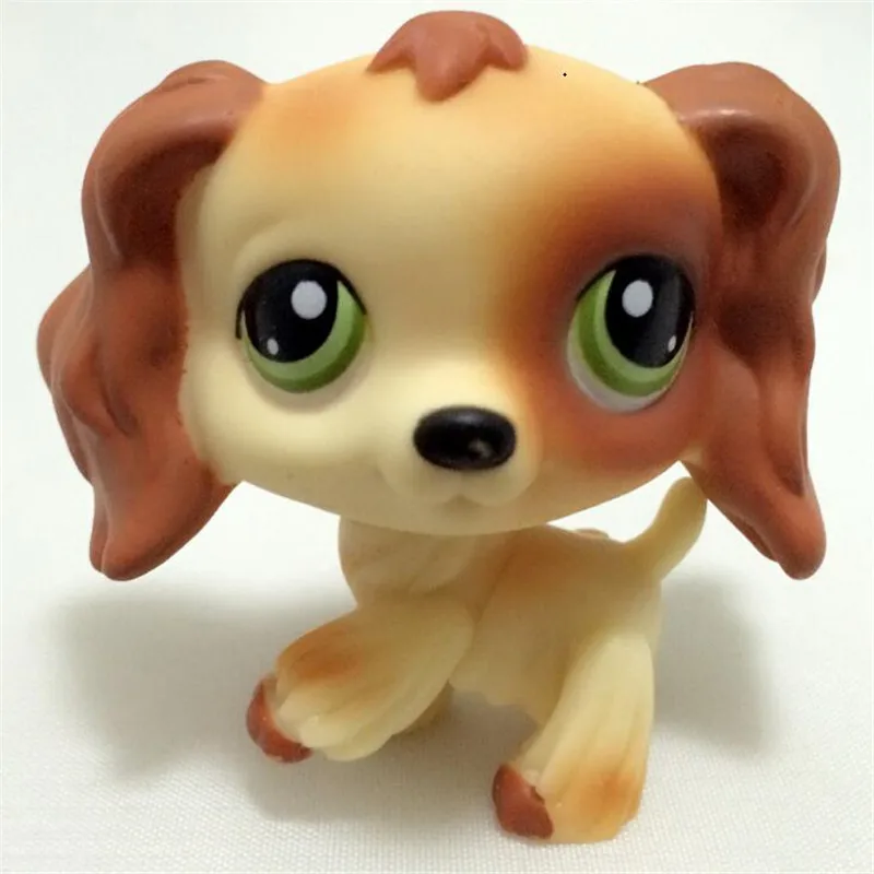 Details about   #748 Rare Pet Shop Brown Cocker Spaniel Dog Flower Eyes LPS Toys 