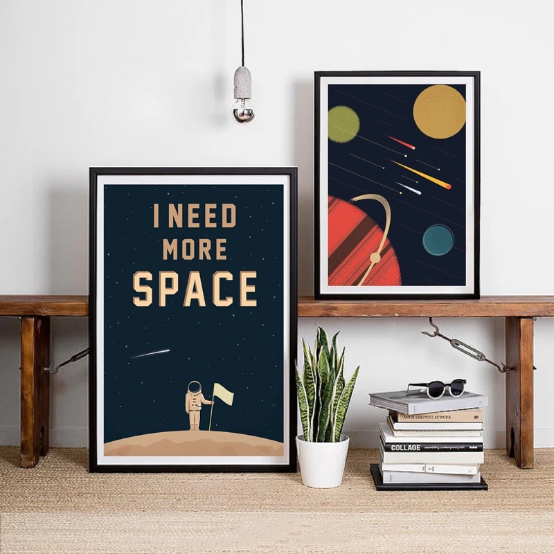Space-Poster-Wall-Art-Canvas-Prints-I-Need-More-Space-Science-Art-Canvas-Painting-Outer-Space
