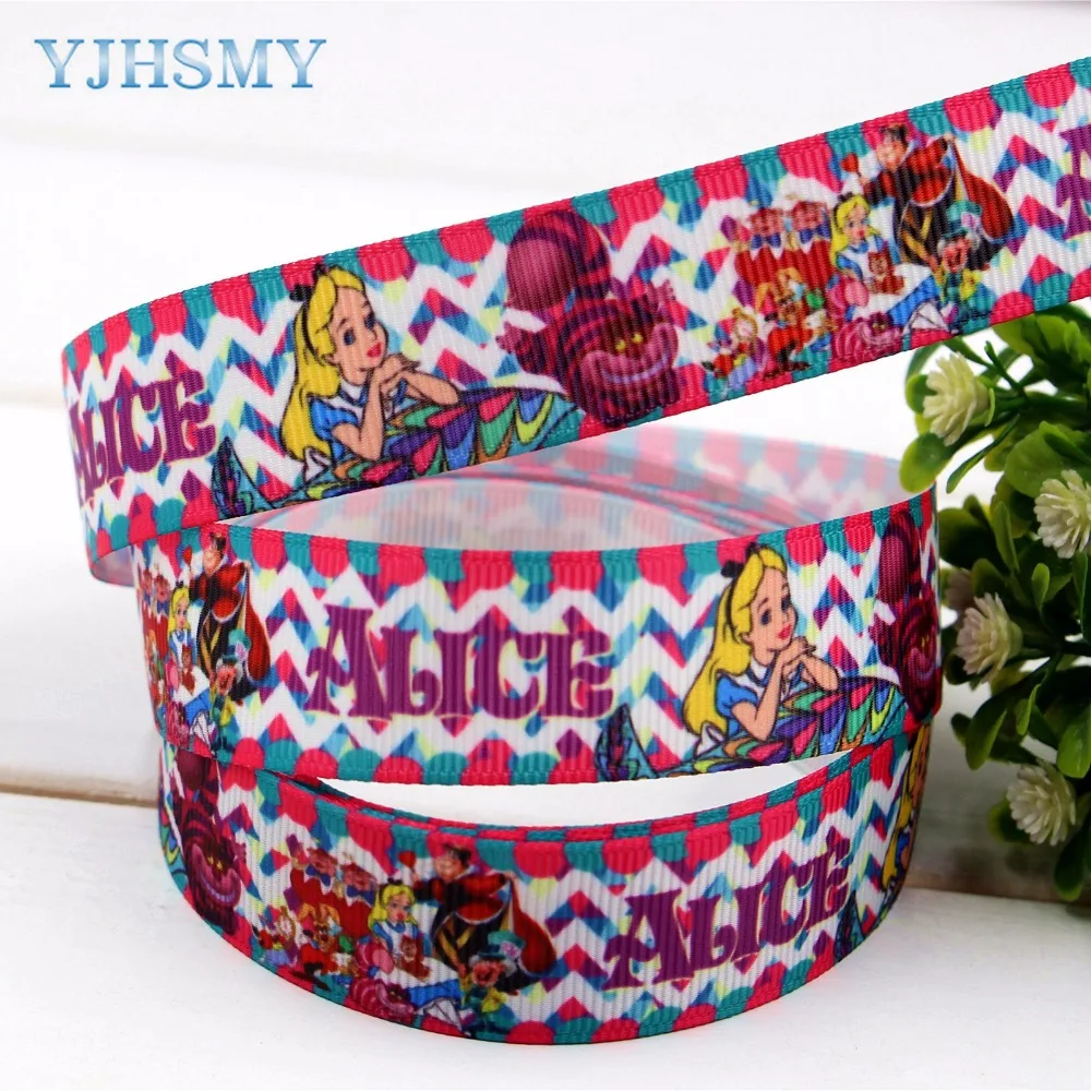 YJHSMY 173216 22 мм 10 ярдов мультфильм ленты термопечать grosgrain Свадебные аксессуары DIY