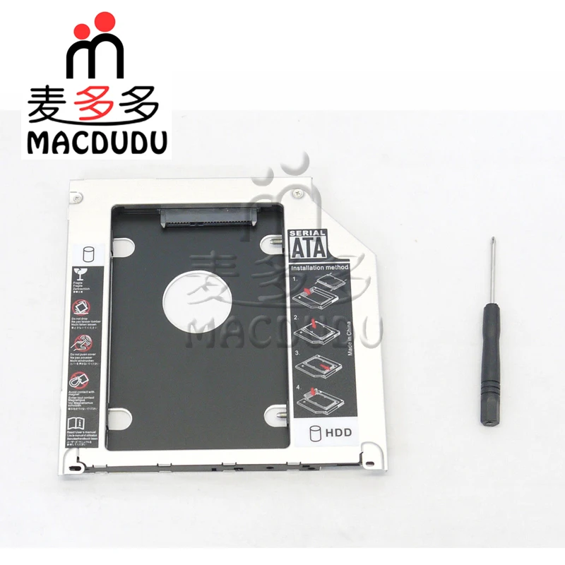 

New SATA 2ND Hard Disk Drive SSD HDD Caddy/Adapter for MacBook Pro A1278 A1286 A1297 2.5"/ 9.5mm SATA