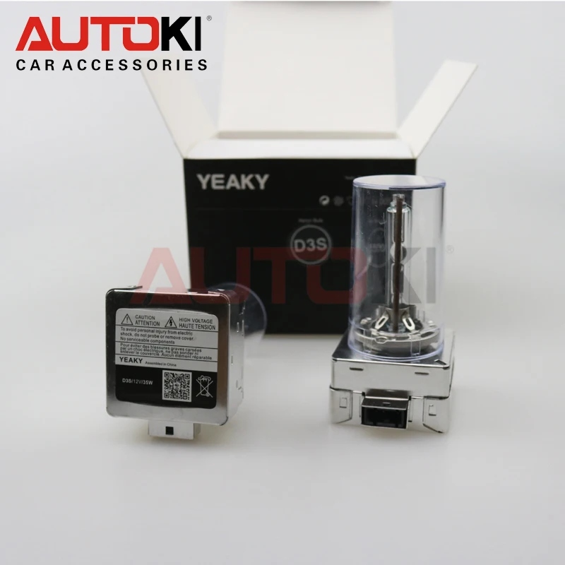 

Autoki Original Yeaky Series 35W 12V Super Brightness HID Xenon Bulb D3S HID Lamp for Bi-xenon Projector Lens 4500K 5500K 6500K