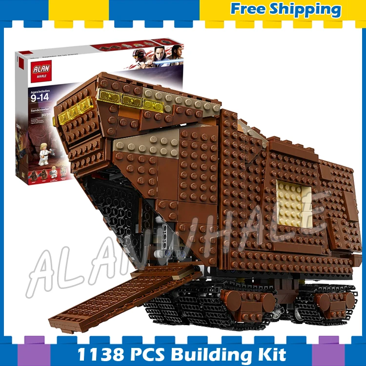 

1388pcs Space Wars Sandcrawler armoured Crrier Transport Vehicle 05146 Figure Building Blocks Gifts Boys Compatible With Lego