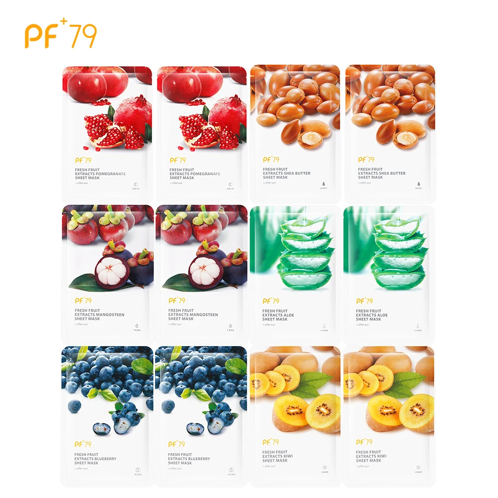 PF79 Skin Care Six Fruit Facial Mask Shea Butter Mangosteen Blueberry Pomegranate Kiwi Fruit