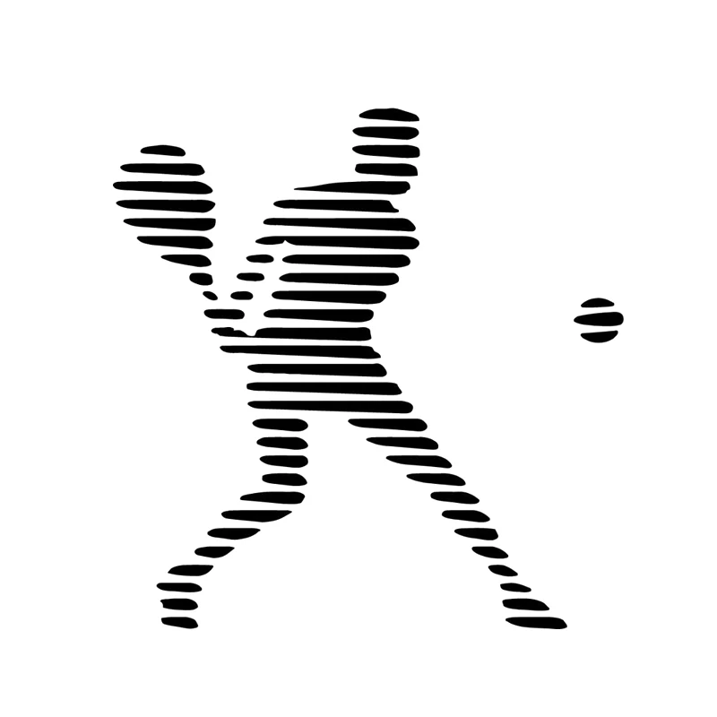 

14.7CM*15CM Funny Creative Tennis Sport Player Vinyl Decal Car Sticker S9-0425