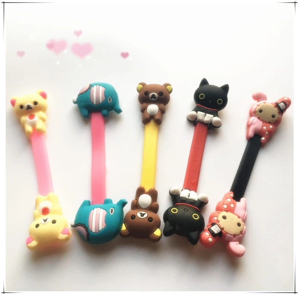 Dibujos animados lindo Auriculares Auriculares Cable Envoltura de cable enroscador del cable Clip Organizador Z Dibujos animados lindo Auriculares Auriculares Cable Envoltura de cable enroscador del cable Clip Organizador Z