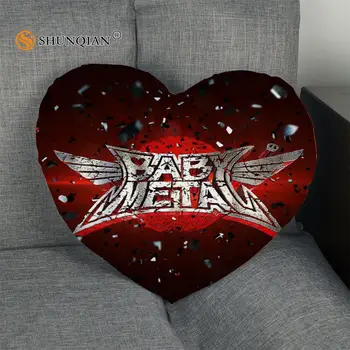 

New arrival Custom zipper Pillowcase Cover babymetal Heart Shape Pillow Cover Size 41x36cm,47x42cm