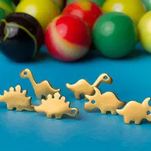 Серьги-гвоздики в виде ромашек динозавров, крошечные серьги для женщин, девочек, динозавров, детские ювелирные изделия