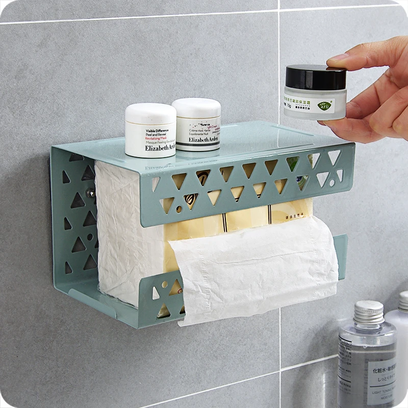 Creative wall hanging Iron tissue Organize storage rack Bathroom Toilet