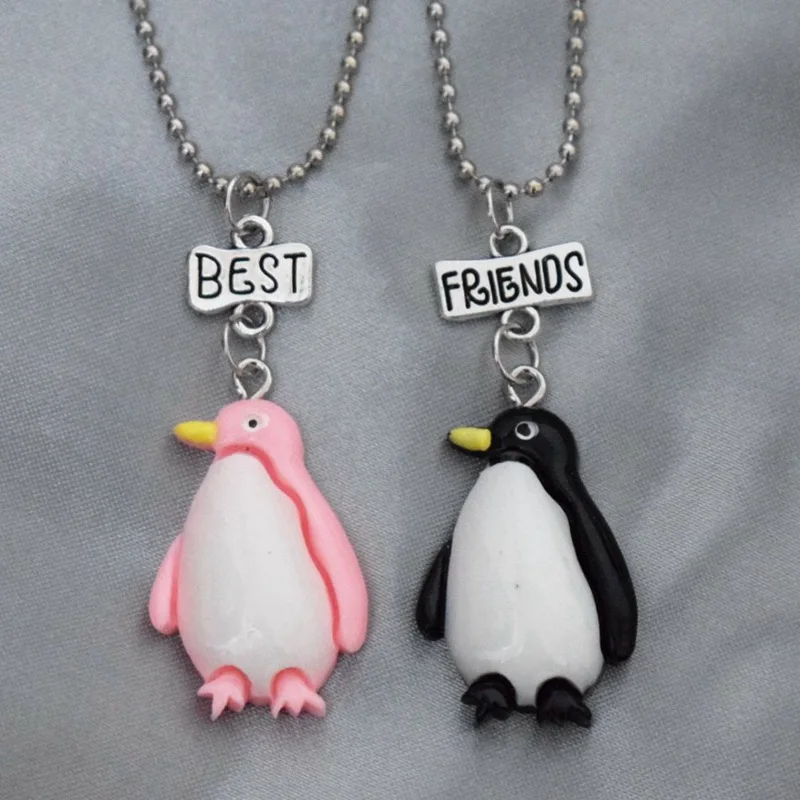 Simulation Adorable Penguins Pendant Bff Necklace Children Best Friends Forever 3 Boys Girls Friendship Jewelry Birthday Gift Pendant Necklaces Aliexpress