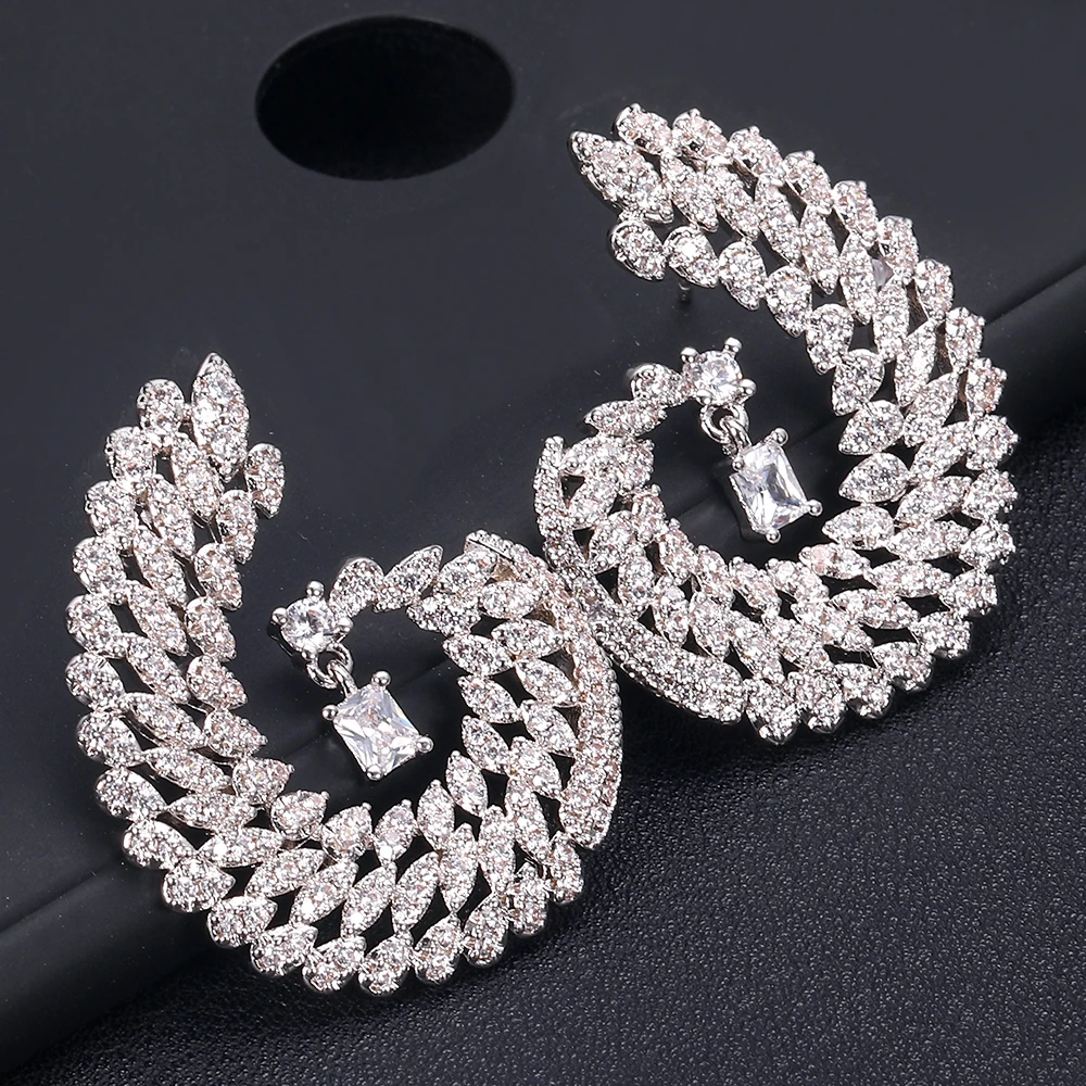 Jankely модная круглая форма кубического циркония круглые серьги-гвоздики для женщин ювелирные изделия Свадебные серьги с фианитом Umode d'oreille