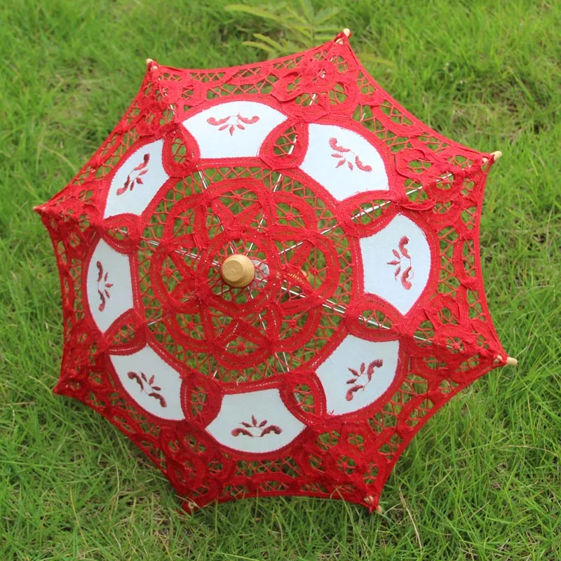5 шт. маленький Винтажный кружевной вышитый зонтик для свадебной вечеринки, украшение для стола, декор для стены