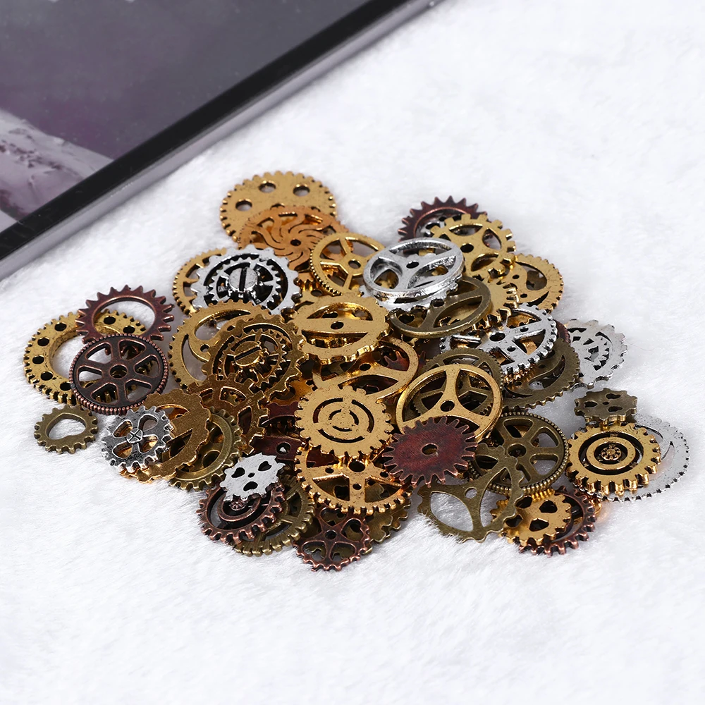

50g/Bag Vintage Cogs Gears Watch Parts Steampunk Cyberpunk Altered Art Crafts DIY Jewelry Findings DIY Punk Cogs&Gears