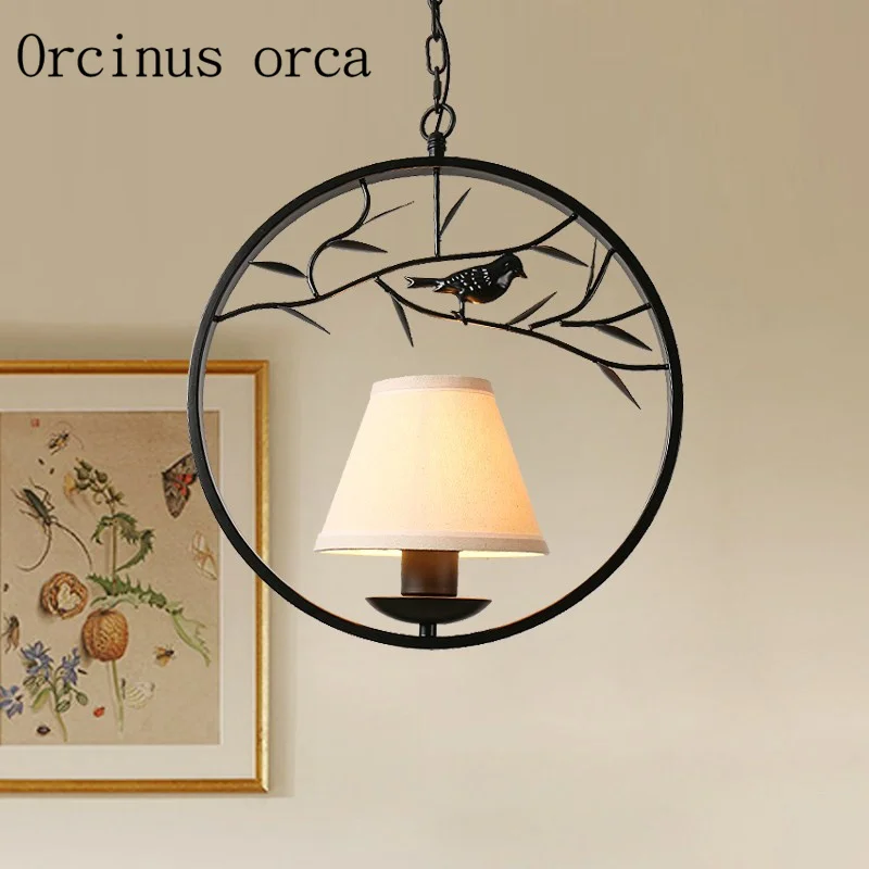 

American country garden bird chandelier living room bedroom restaurant Mediterranean simplicity iron art vintage Chandelier