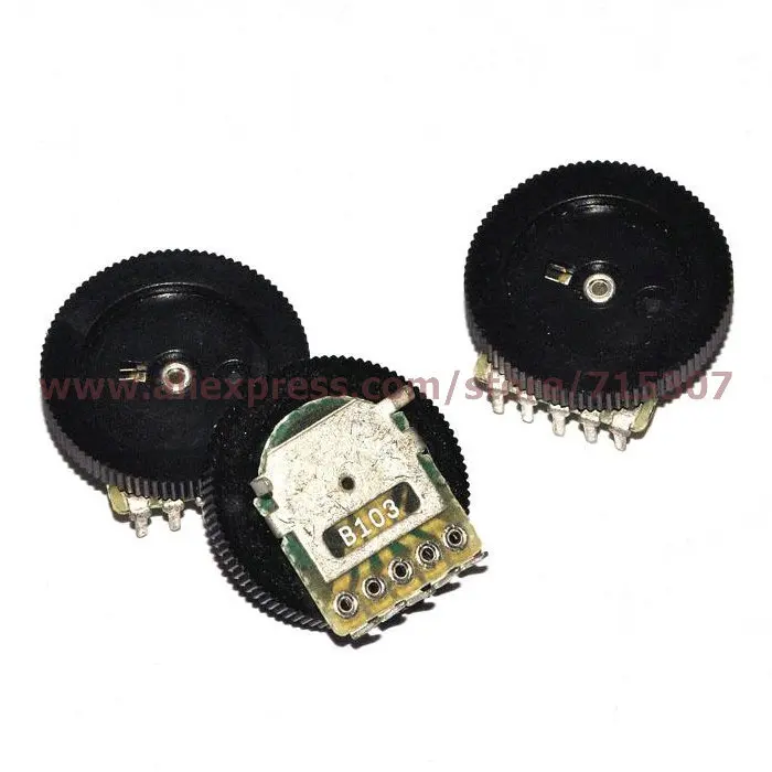 

PHISCALE 50pcs 16*2 / 16x2 duplex gear / dial potentiometer 10K 5pin