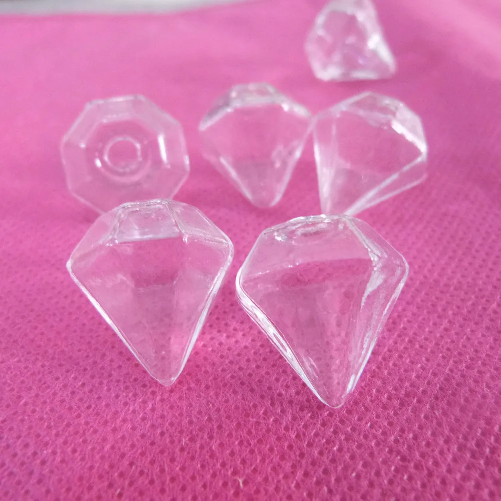 

50pcs 20mm new arrvial clear glass bottle wishing vial for diy jewelry necklace findings