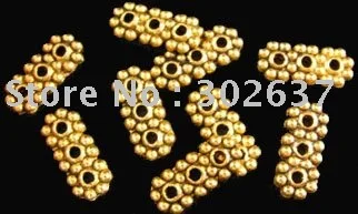 

FREE SHIPPING 600pcs Antiqued gold plt 3 holes beaded spacer bar A72G