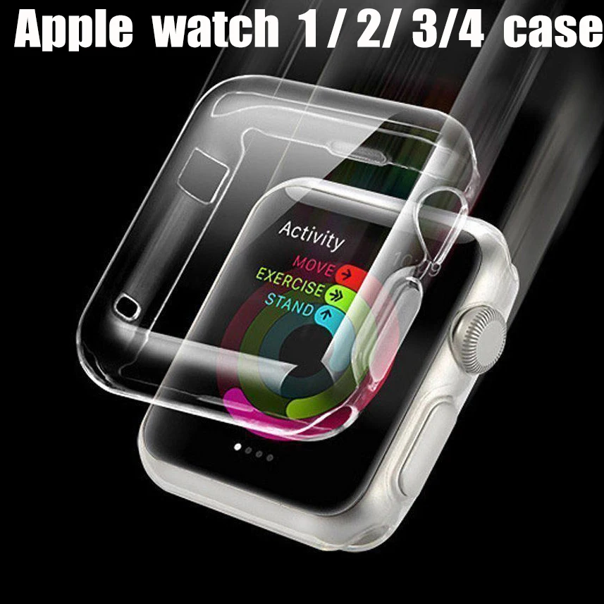 

Elmo de silicona suave caso completo para apple watch banda 44mm 40mm 42mm/38mm iwatch serie 4 3 2 1-alrededor de Ultra-Delgado