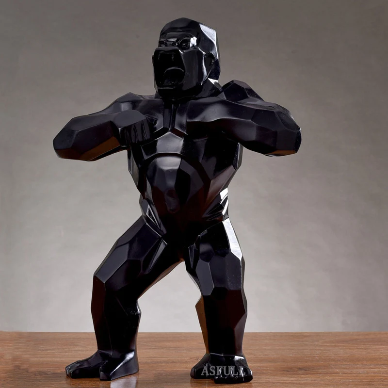 Big Size 40cm/15.74inch Gorilla Monkey Creative Home Decor Living Room Desktop Decoration Office Decorative Resin Big Size 40cm/15.74inch Gorilla Monkey Creative Home Decor Living Room Desktop Decoration Office Decorative Resin