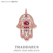 Подвеска рука Фатимы, Брендовое модное 925 пробы Серебряное винтажное ювелирное изделие Thomas Bijoux аксессуары подарок для Ts женщин девушек