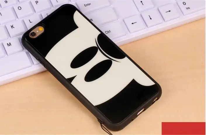 Зеркальный чехол для iPhone 6 6S Plus 6s plus 5 блестящий с Микки Минни Дональд ТПУ