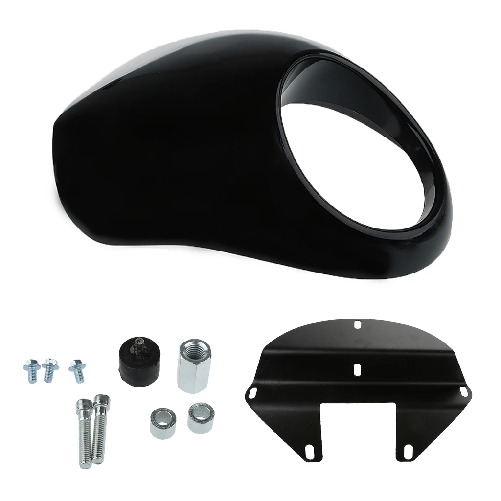 Black Plastic Motorcycle Headlight Front Visor Fairing For   Motorcycle Accessories Parts