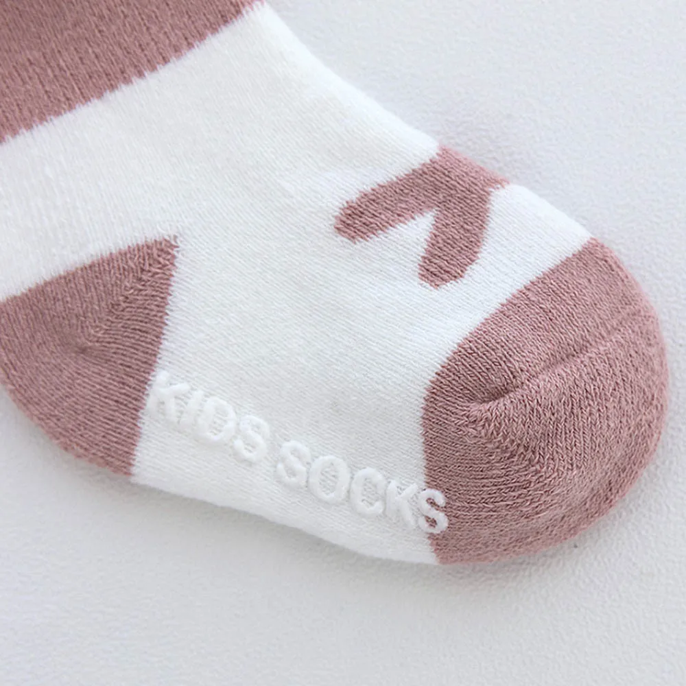 3 пары, толстые хлопковые носки для малышей 0-1 лет, носки, Осень-зима, носки-тапочки для новорожденных