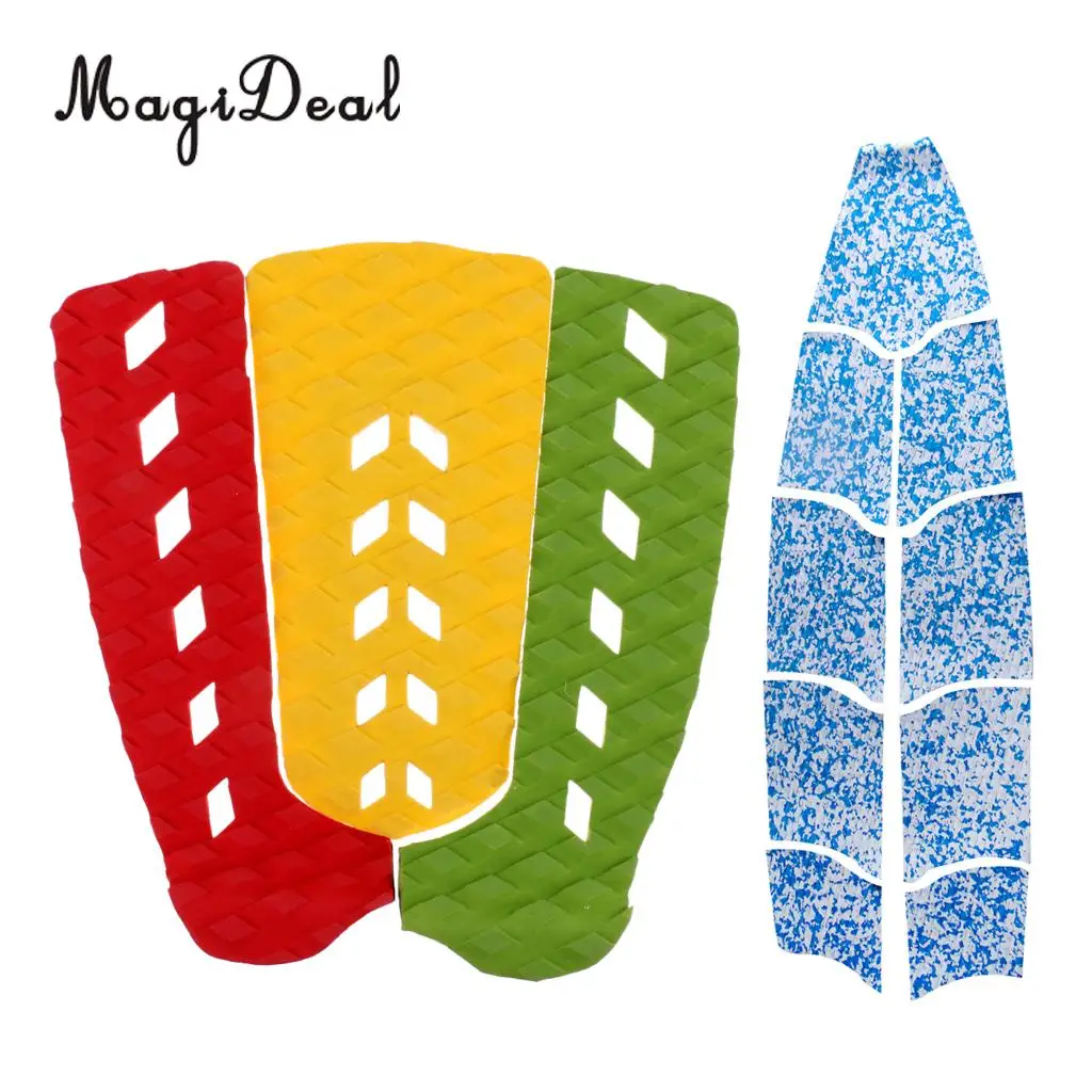 

MagiDeal 9 Pieces EVA Durable Surfboard Funboard Traction Pad with 3 Pieces skimboard/shortboard Tail Pad Grip Protection Gear