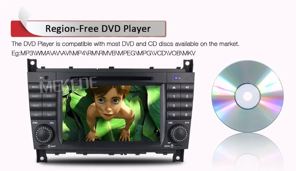 Clearance Free shipping! Pure Android7.1 Smart car navigation GPS DVD player for Mercedes/Benz W203 W209  C-Class C180 C200 CLK200 37