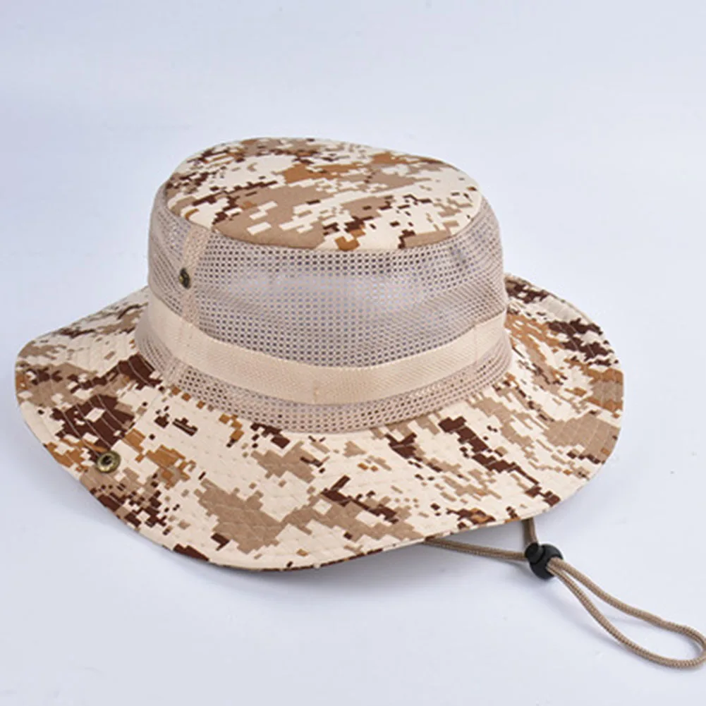 Outdoor Fishing Hiking Hunting Boating Snap Brim Hat Camouflage Sun Cap