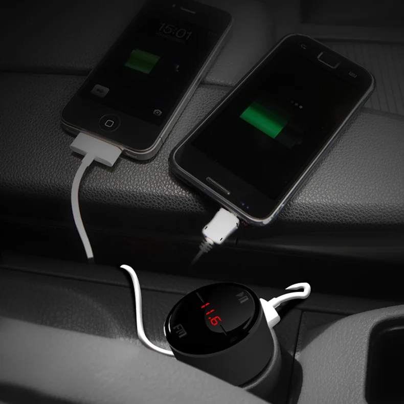 JINSERTA 2018 FM передатчик Bluetooth модулятор Hands free автомобильный комплект MP3 плеер с USB