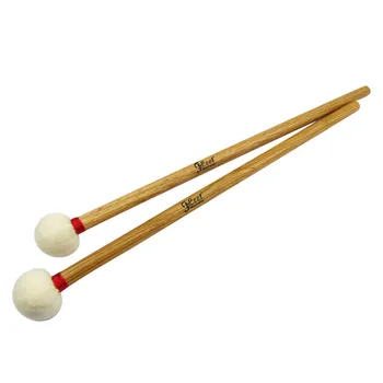 

1 Pair Symphony Timpani Mallets Percussion Drum Sticks Soft Felt Head With Maple Wood Handle