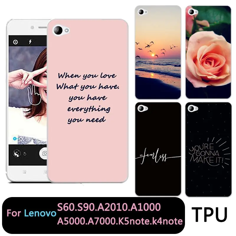 Qmswei мягкий чехол для мобильного телефона TPU Lenovo S60 S90 A2010 a1000 a5000 A7000 k5note k4note k3note