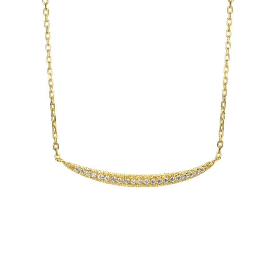 

Vintage Clearly Zirconia Necklace 14K Gold Plated Smile Charm Pendants Long Necklaces for Women Jewelry Gift Bijoux
