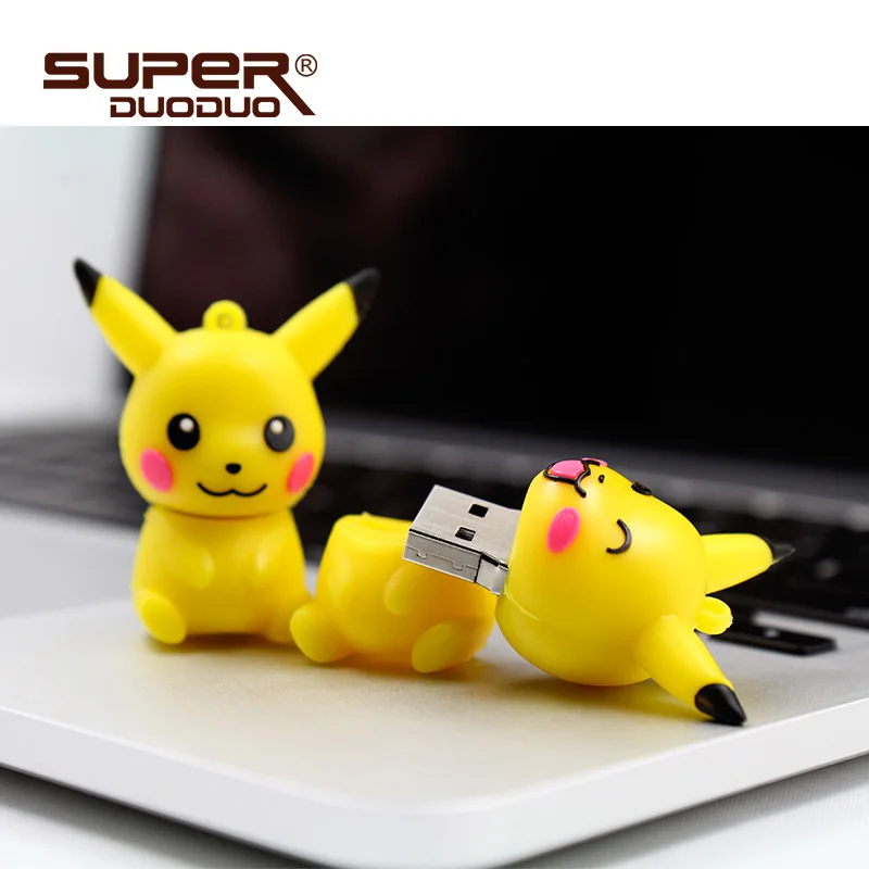 Usb флеш-накопитель pokemon Pikachu, 128 ГБ, флешка, 4 Гб, 8b, 16 ГБ, 32 ГБ, 64 ГБ, карта памяти, флешка, usb 2,0 usb-флэш-накопитель