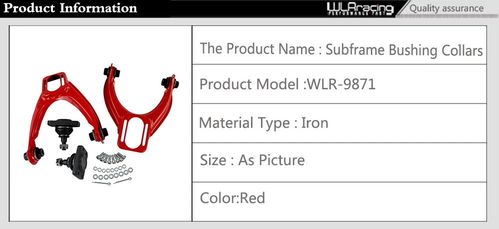 WLR гоночный-регулируемый(L& R) передний верхний рычаг управления Развал Комплект для 96-00 Honda Civic Ek EJ EM 96-00 WLR9871