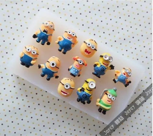 

Free shipping The little yellow man series expression shape chocolate mold fondant mold clay mold Cake tools