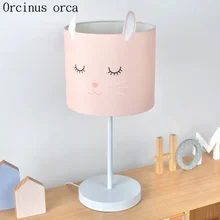 

Cartoon creative rabbit pink table lamp children's room boys and girls bedroom bedside lamp American modern LED animal desk lamp
