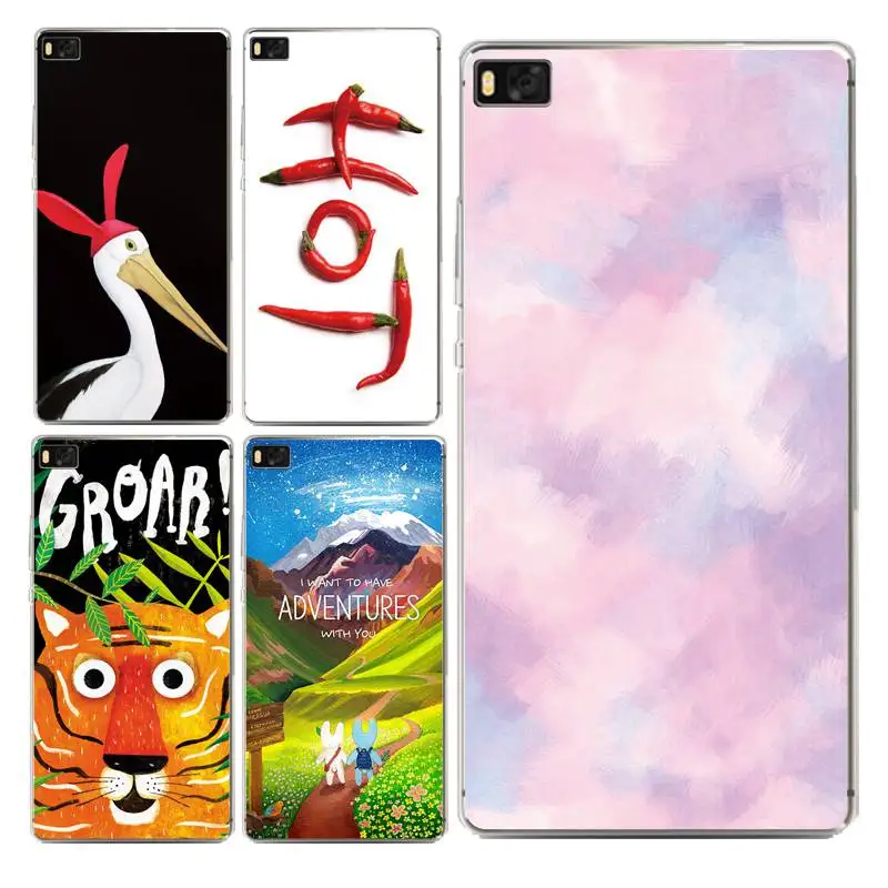 Goose Soft Clear TPU Phone Case For huawei P10plus P8 P9lite honor 3c 4c 6a 7 8 9 5c Coque Tiger Chili Print Cover Free Shipping | Мобильные