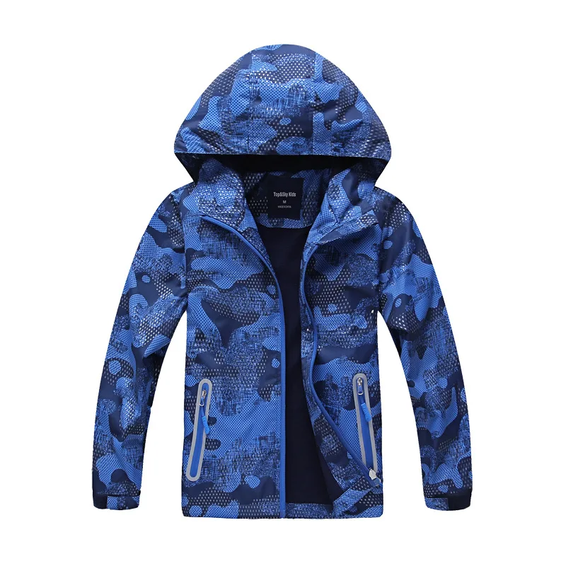 

2019 Spring Fashio Children Boys Outwear Coats New n Waterproof Windproof Hooded Jackets For 5-14y Boys Brand Kids Sport Clothes