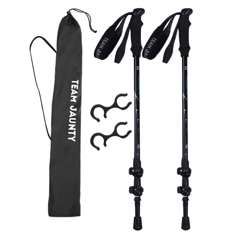 Walking Stick Durable Adjustable Trekking Pole AntiShock Climbing Skiing Hike Trekking Walking Cane Stick Crutch #2O23#F (3)