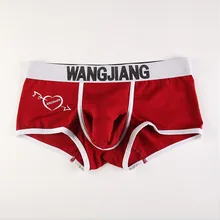 Wang Jiang Elephant, нижнее белье, боксеры, шорты для мужчин, отдельные мешочки, хлопковые трусы, с рукавом для пениса, трусы с сердечками, Calecon, сексуальные