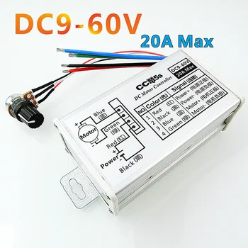 

20A DC motor variable speed/reverse switch pulse width/PWM motor speed controller 12V24V36V48V