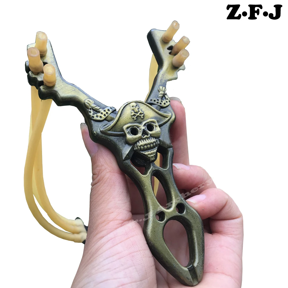 Buy 1Pc Powful Pocket Slingshot Aluminium Alloy Skull