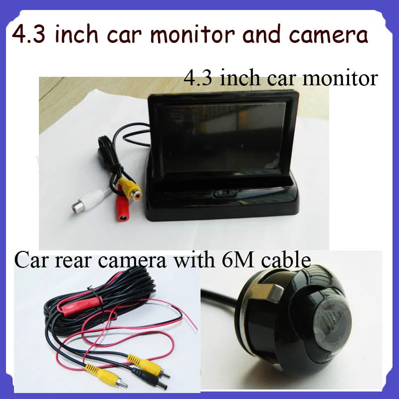 Высококачественный 4," складной ЖК-монитор автомобиля с Автомобильная задняя парковочная камера и зеркало