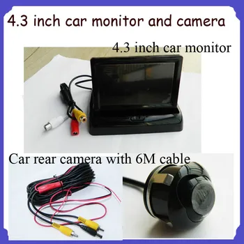 

High Quality 4.3" Foldable LCD car monitor with car rear Camera parking and mirror